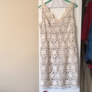 Ann Taylor white eyelet dress